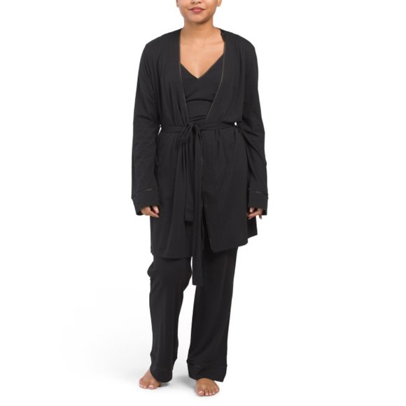 COSABELLA Black/black 3pc Bella Pajama Set